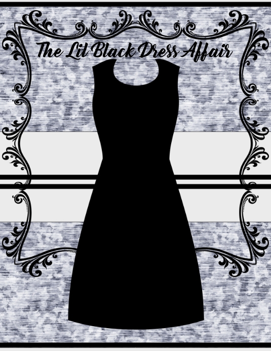 Little Black Dress Volantino (US Letter) template