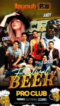 Beer Fesitval Poster Instagram Story template