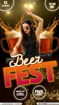 Beer Fest Festival Party Event Ad Design Template Instagram-verhaal