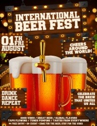 Beer Fest Live: Drink, Dance, Repeat Flyer (US Letter) template