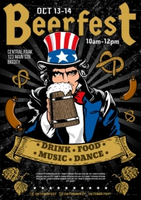 BEER FEST POSTER A4 template