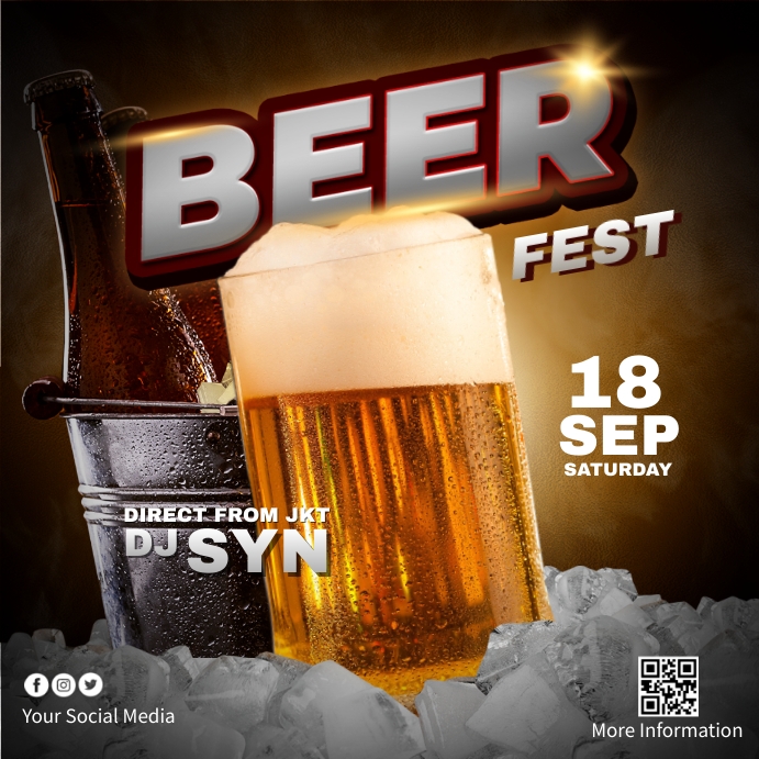 Beer Fest Template Publicação no Instagram