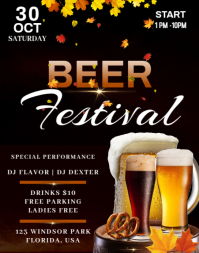 Beer Festival Flyer Template Poster/Wallboard