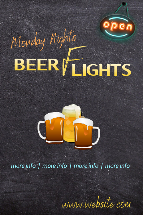 Beer Flight Sign Copy of Beer Flights Ad | PosterMyWall