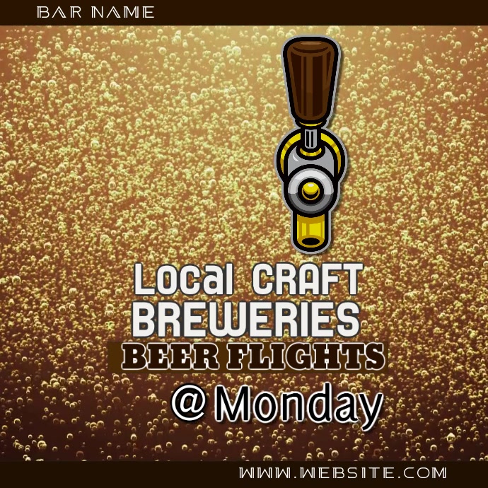 Beer Flight Sign Beer Flights Digital Ad Template | PosterMyWall