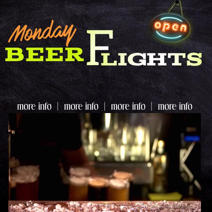 Beer Flight Sign Beer Flights Video Ad Template | PosterMyWall