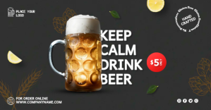 Beer Flyer ภาพที่แชร์บน Facebook template
