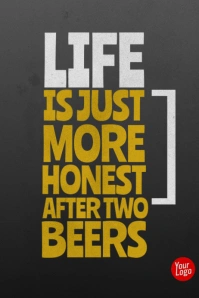 Beer funny typographic poster Affiche template