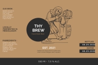 beer label template design