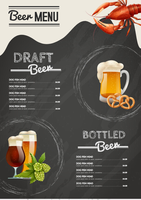 beer menu Template | PosterMyWall