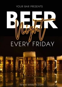 Beer night party A6 template