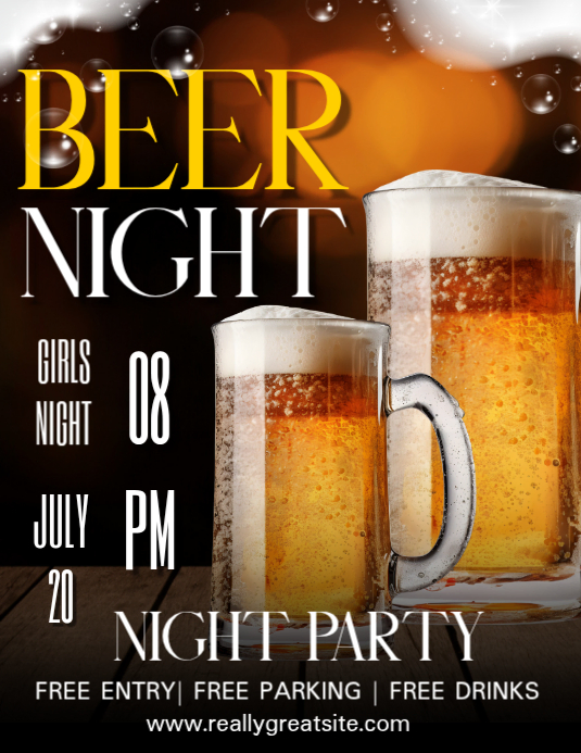 Beer Night Party Flyer Template PosterMyWall beer-night-party-flyer-template-postermywall