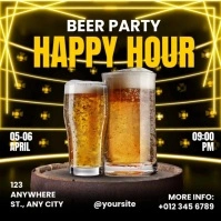 Beer Party Happy Hour Iphosti le-Instagram template