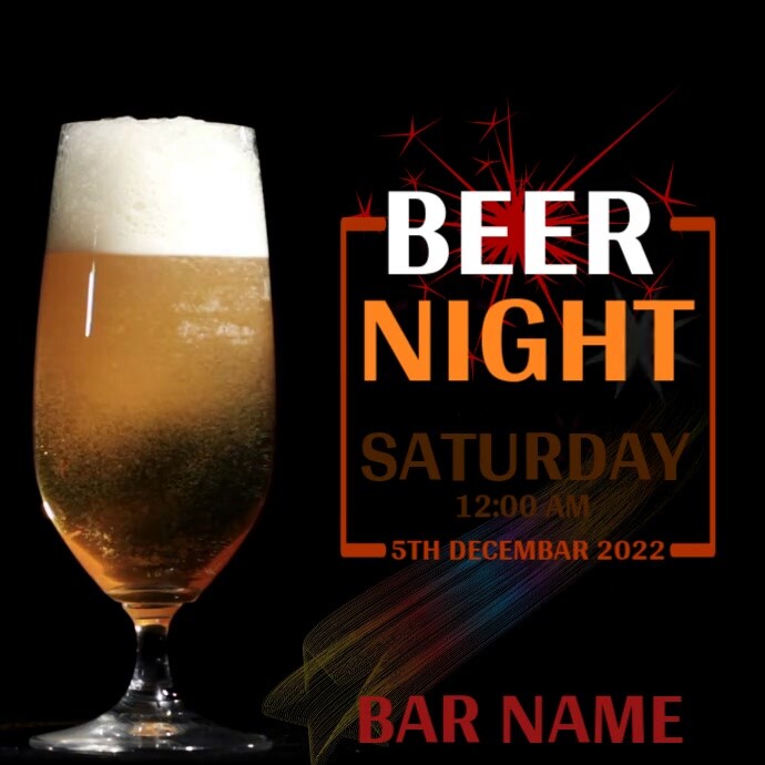 Beer party night Templat | PosterMyWall