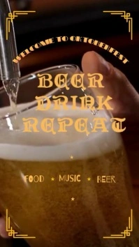 Beer Party Video Template Digital na Display (9:16)