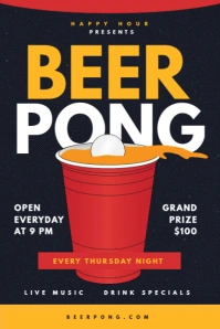 Beer Pong Tumblr Graphic template
