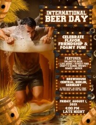 Beer Splash Berlin: Flavor, Friends & Foam Flyer (Letter pang-US) template