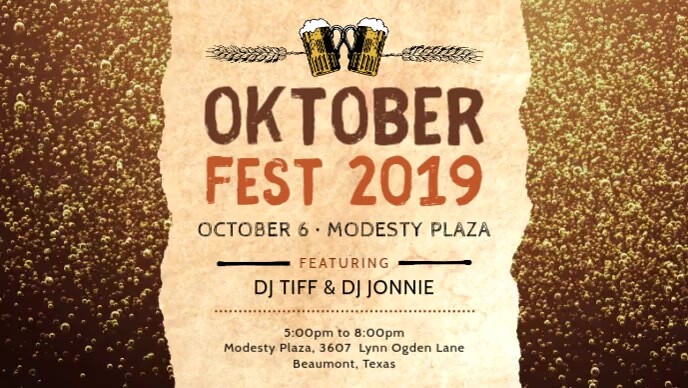 Sie Videobroschure Zur Einladung Zu Einem Bierfest Vorlage Postermywall