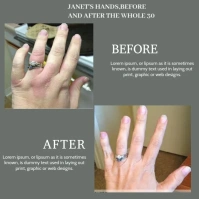 Before & After challenge flyer Square (1:1) template