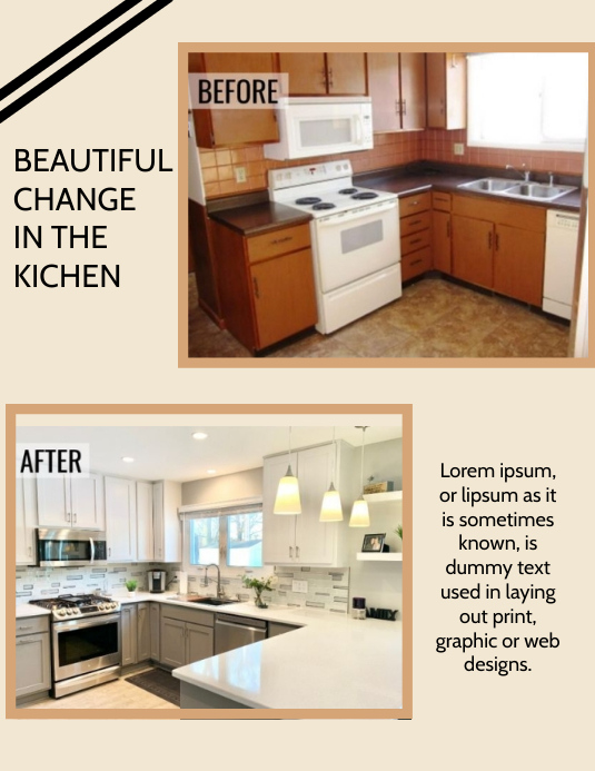 Before & After challenge flyer 传单(美国信函) template