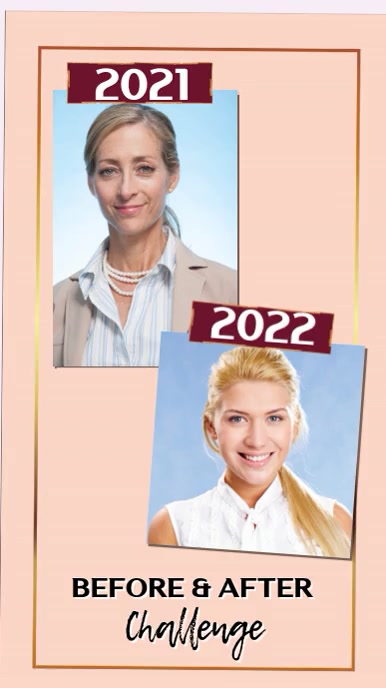 Before & After Challenge Instagram Template Digital Display (9:16)