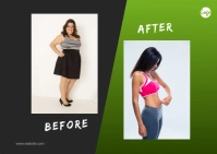 Before After photo banner template Postcard