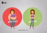 Before After photo template Carte postale