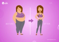 Before After Weight Loss Ad Template Postcard
