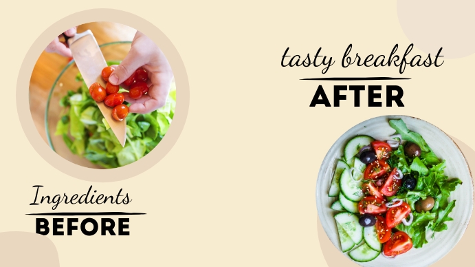 before and after food making process youtube Template | PosterMyWall