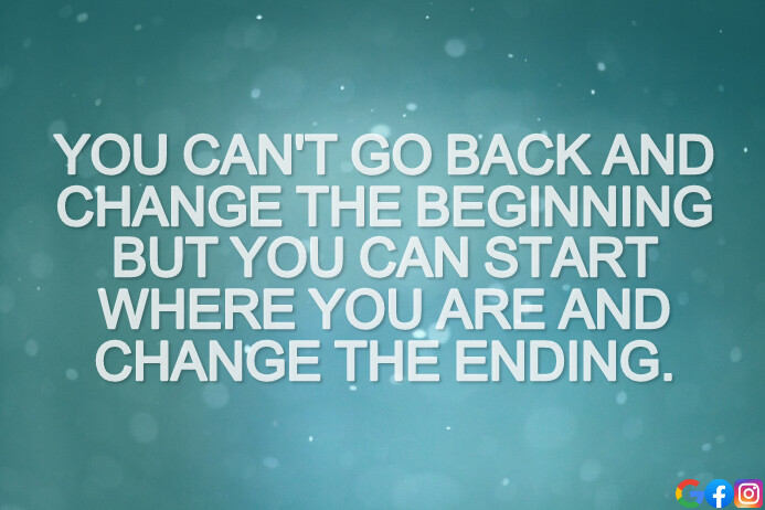 BEGINNING AND ENDING QUOTE TEMPLATE Poster