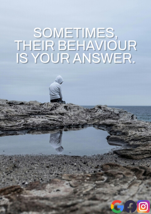 BEHAVIOUR AND ANSWER QUOTE TEMPLATE | PosterMyWall