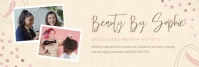 Beige and brown beauty salon linkedin banner template
