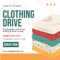 Beige and Green Modern Clothing Drive Instagram Post template