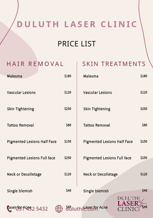 The skin specialist and laser clinic price Clearance
