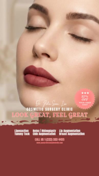 Beige Cosmetic Surgery Clinic Services Digital Display Video template