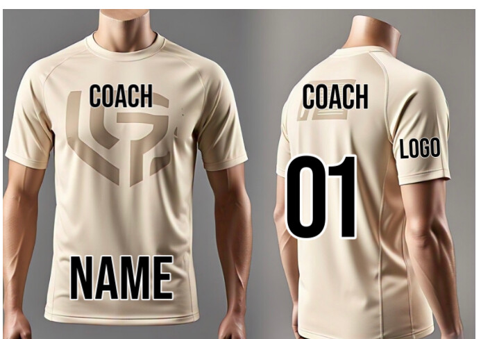Beige Futuristic Team Coach Jersey A5 template