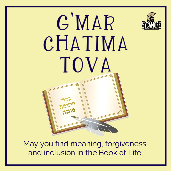 Beige gmar chatima tova | yom kippur Instagram Post template