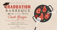 Beige graduation cookout Facebook post template