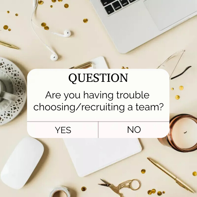 Beige Minimal Blogger Question Notification Template | PosterMyWall