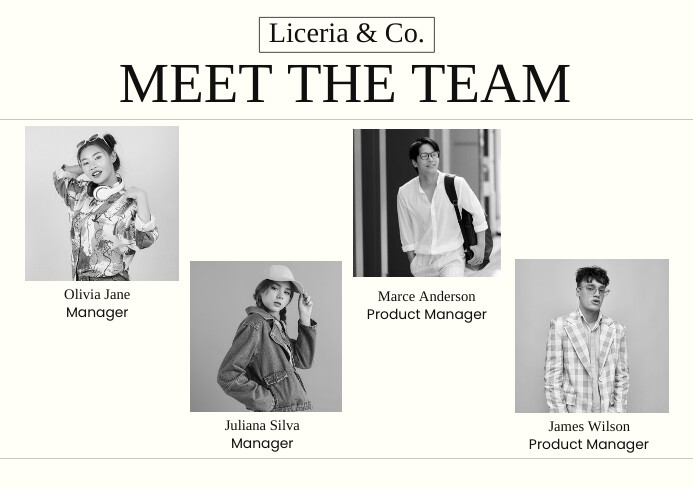 Beige Minimalist Team Introduction Template | PosterMyWall