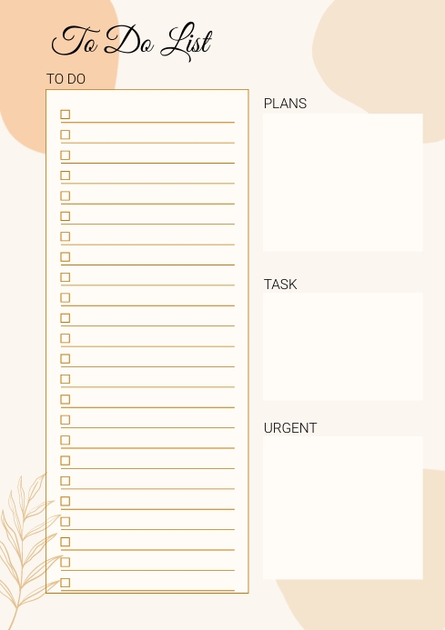 To Do List Layout Computer Beige Minimalist To Do List Planner template | PosterMyWall