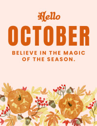 Hello October Template | PosterMyWall