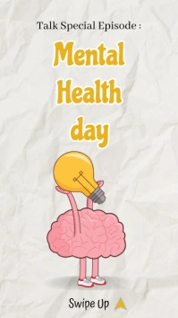 Beige Orange Pink Mental Health Day Podcast I Indaba yaku-Instagram template