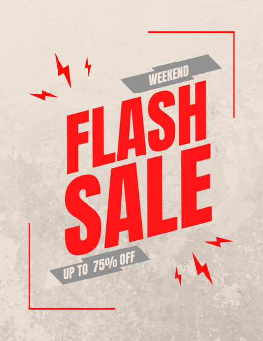 Copy of Beige Simple Flash Sale Flyer | PosterMyWall