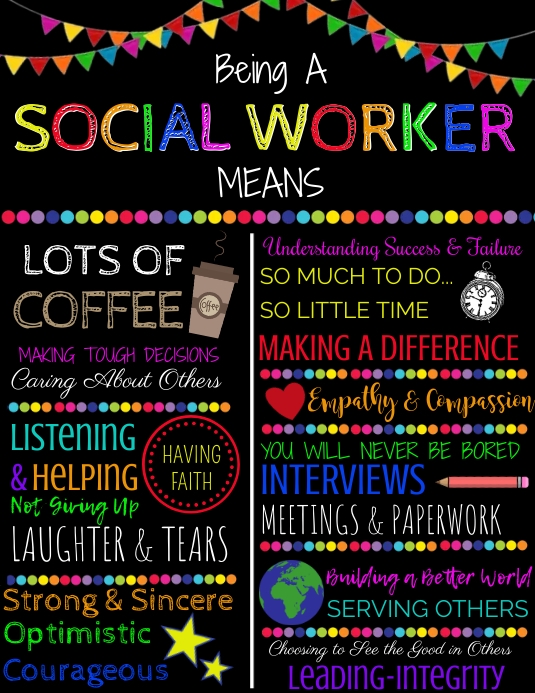 Being a Social Worker Template PosterMyWall Being a Social Worker Template PosterMyWall