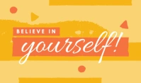 Believe In Yourself Quote Template Etykietka doczepna
