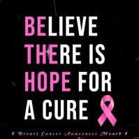Black Breast Cancer Awareness Instagram Plasing Template