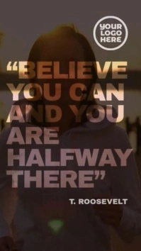 Believe you can motivational instagram story template