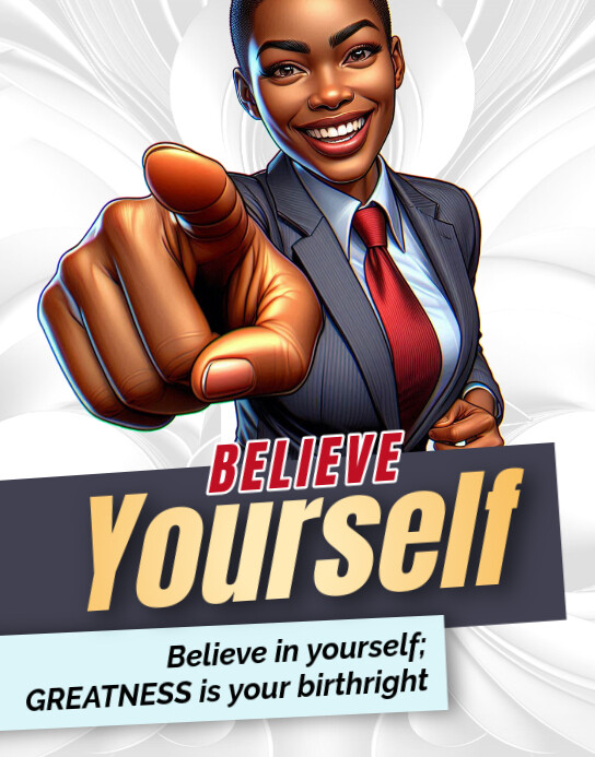 Believe yourself Poster/pannello template
