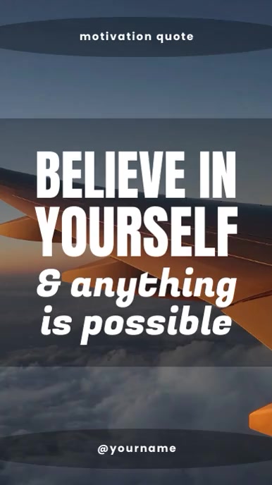 Believe Yourself Motivational Quote Instagram template